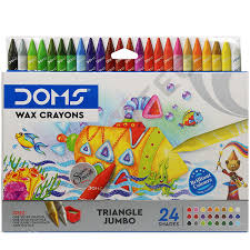 CRAYONS DE CIRE TRIANGULAIRE JUMBO 24PCS+2C DOMS