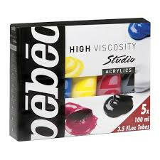 Acrylics Studio – Set de 5 Tubes 100ml Assortis.