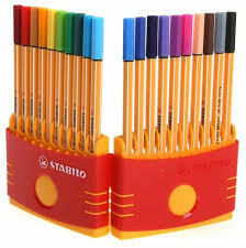 Stabilo - Lot de 20 Stylos Point Fine POINT 88.