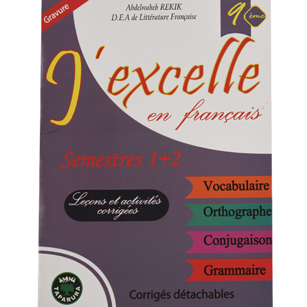 J'Excelle en Français - 9ème Année.
