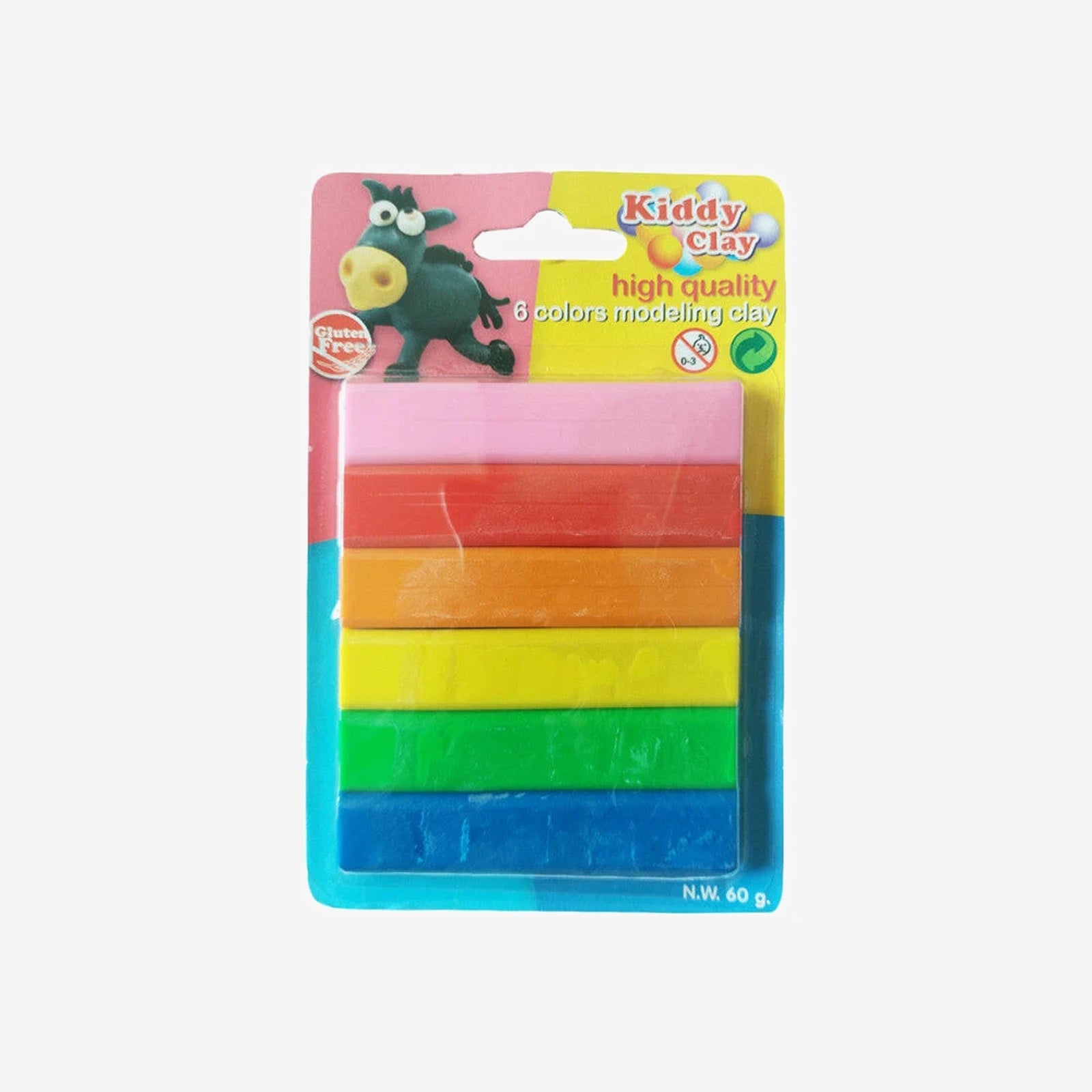 Set de 6 Pâtes à Modeler - Kiddy Clay.