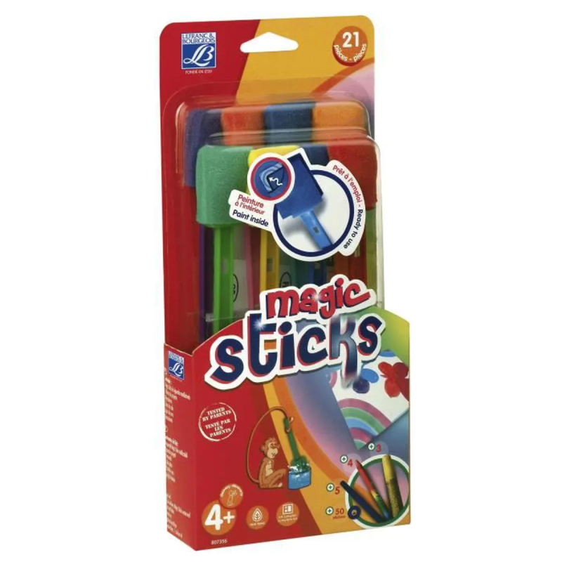 LEFRANC & BOURGEOIS Kit 8 Pinceaux "Magic Sticks" Éducation