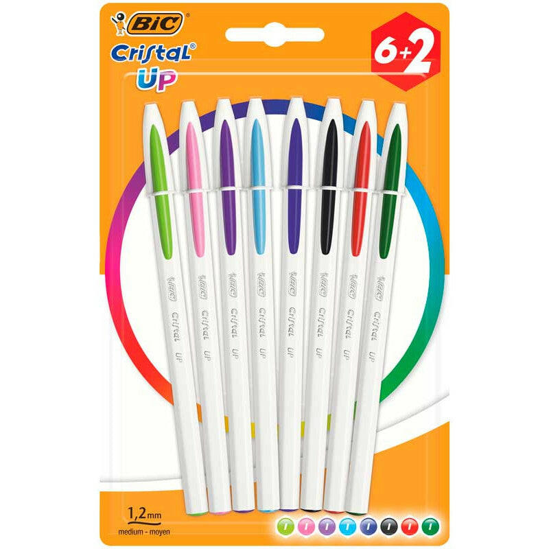BIC - Lot de 8 Stylos Bille Cristal Up.