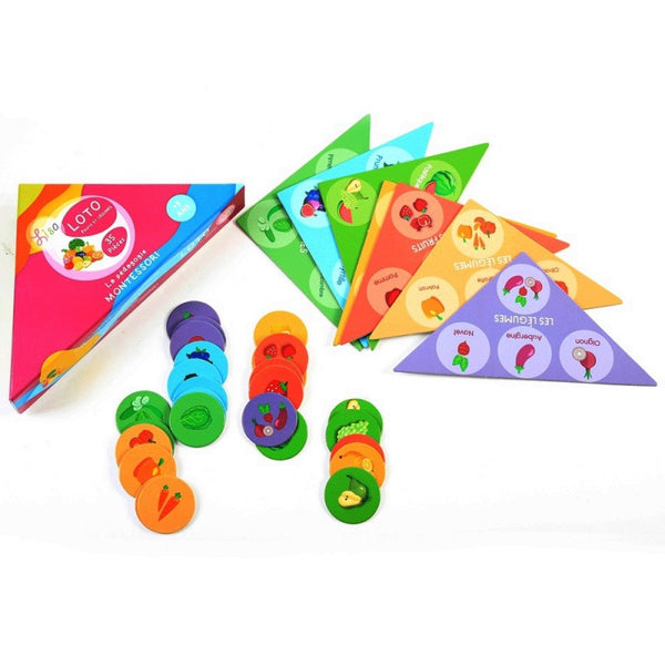 Loto des Fruits et Légumes - Pédagogie Montessori - Lisa Toys