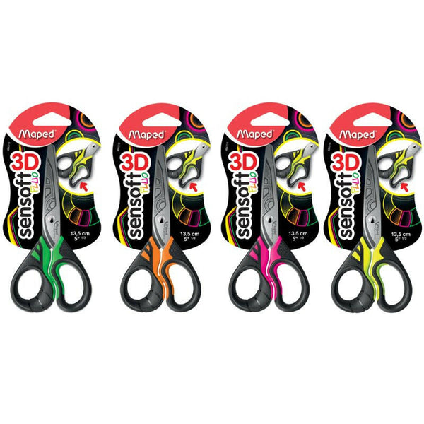 Maped - Ciseaux Sensoft Fluo 13.5 cm.