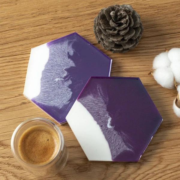 Moules Dessous Verre Hexagonal 2 Pièces - Pébéo.