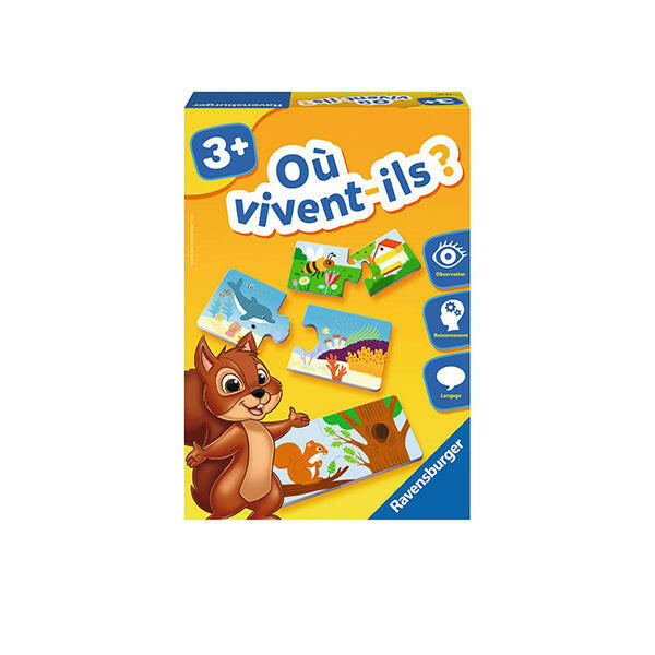 JOUET - PUZZLE OU VIVENT ILS REF 8023F-2.