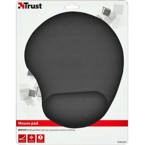 Tapis de Souris Ergonomique avec Repose-Poignet Noir Trust - Ref 16977-06.