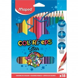 CRAYONS DE COULEUR MAPED 18/18 REF 183218