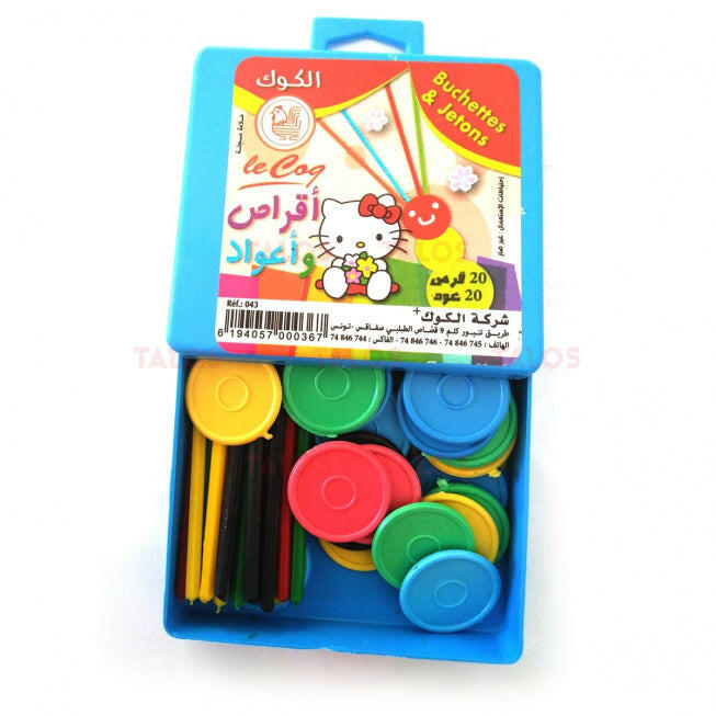 BUCHETTE+JETON EN BOITE LE COQ REF 043.