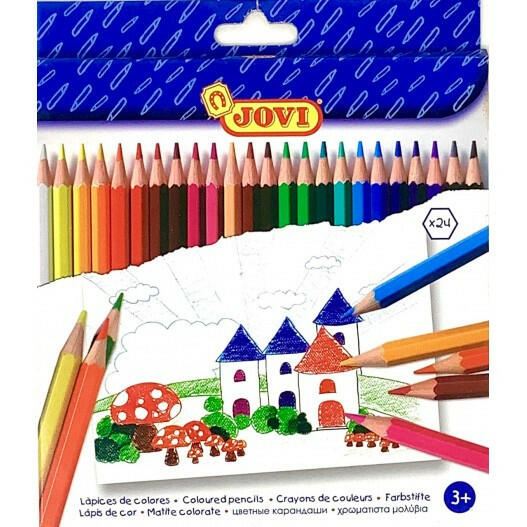 Crayons de Couleur Jovi - 24/18 Couleurs.