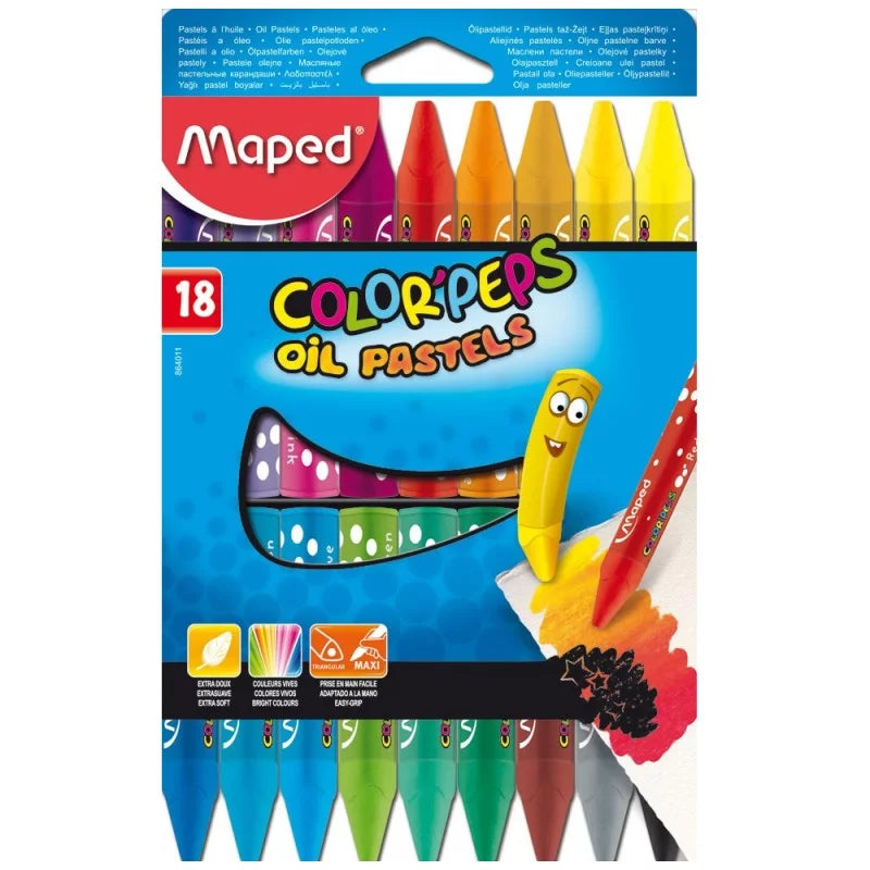 Maped - Pastels à l'Huile Color'Peps, Étui de 18