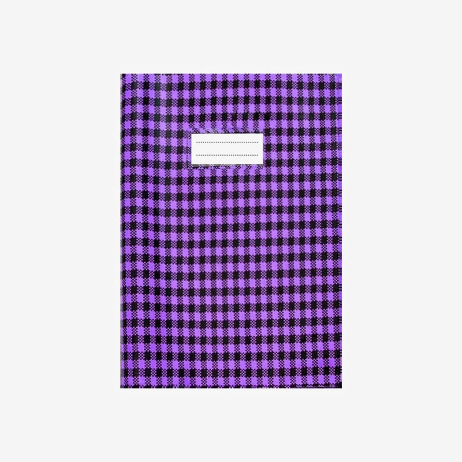 Protège-Cahier En PVC Vichy 17x22 cm - Purple.