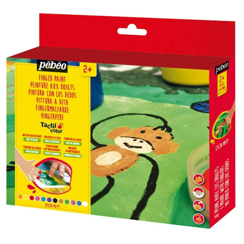 Set Peinture Gouache Aux Doigts Enfant, Tactilcolor - Pébéo.