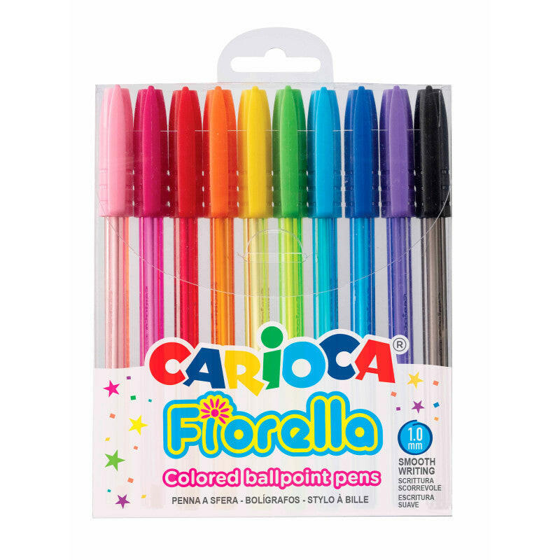 Pack de 10 Stylos de Couleur Fiorella - Carioca.