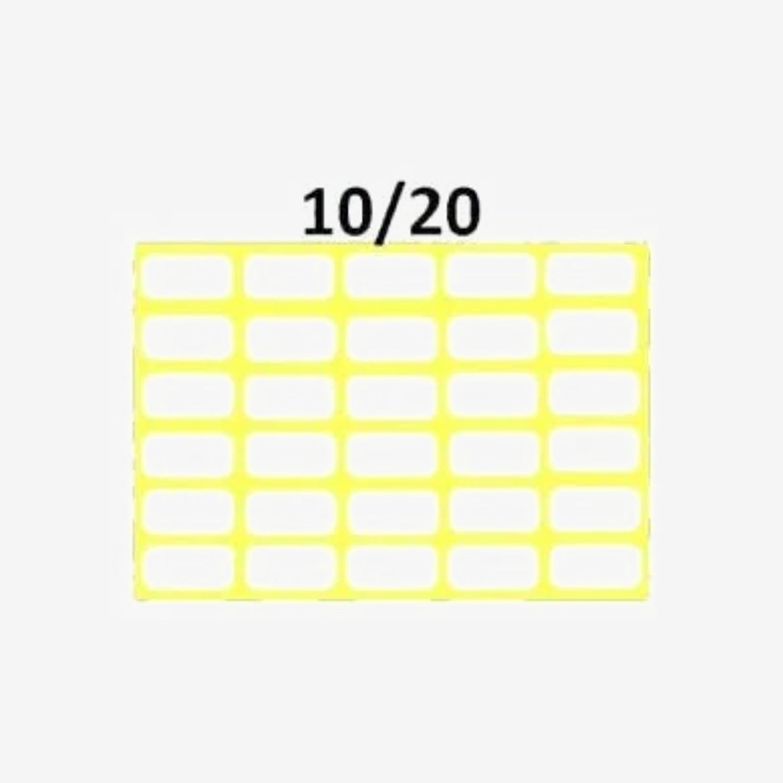 Papier Gomme 10×20 Blanc.