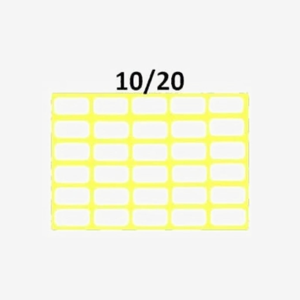 Papier Gomme 10×20 Blanc.