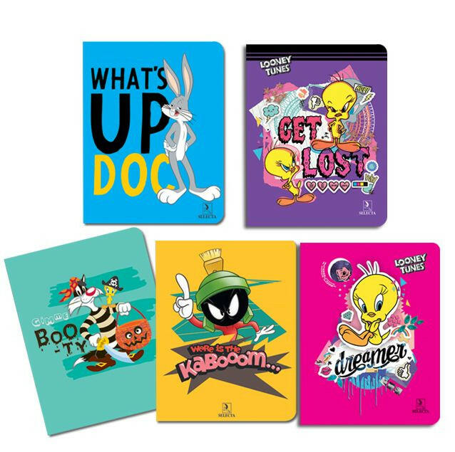 CAHIER PIQURE 96P GM CP LOONEY TUNES SYS 90G SELECTA.