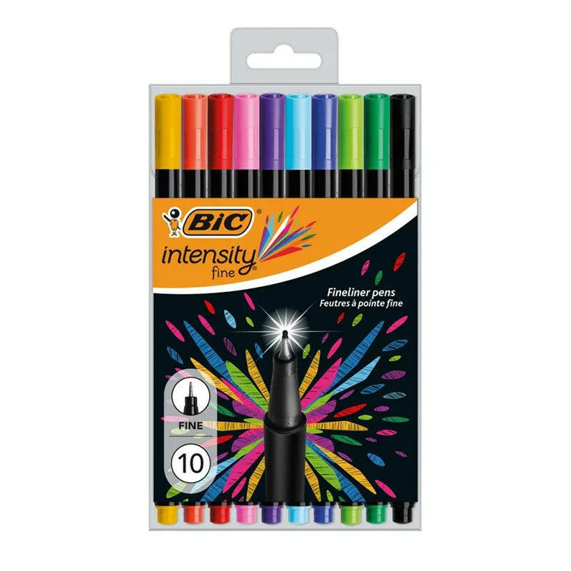 Pochette 10 Stylos Feutre Pointe Fine – BIC.
