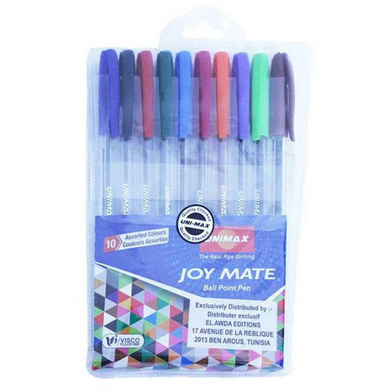 Pochette De 10 Stylos Joymate - Unimax.