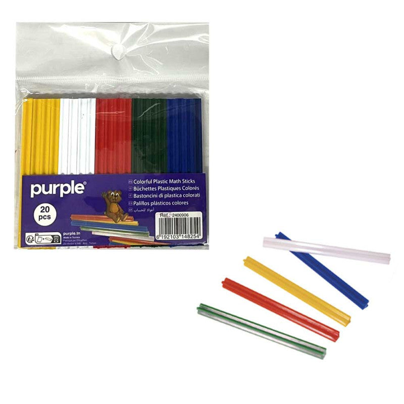 Pochette De 20 Buchettes Plastiques - Purple
