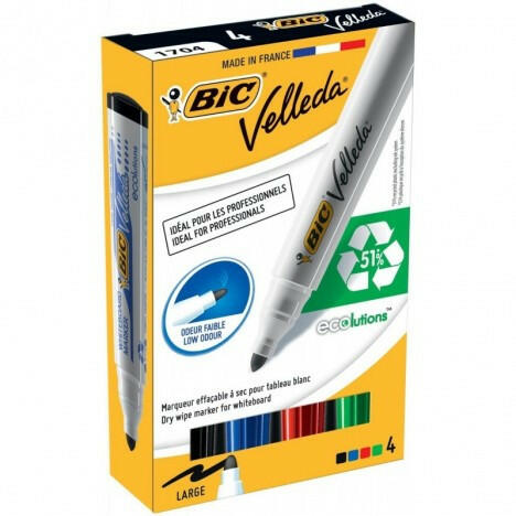 MARQUEUR TABLEAU BIC VELLEDA ASS POCH DE 4.