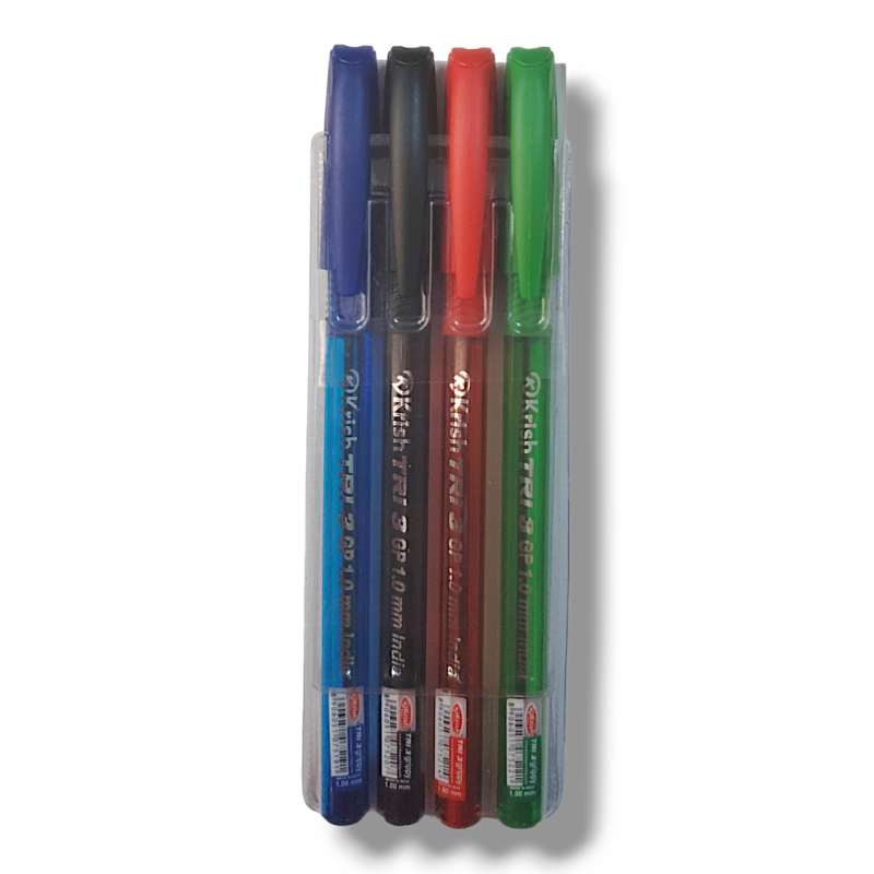 Pochette de 4 Stylos Tri-3 Grippy Krish.