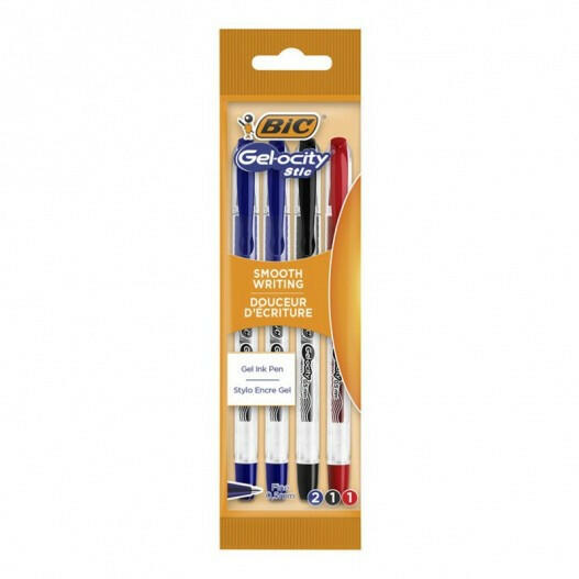 BIC - Pochette de 4 Stylos Gel GeLOCITY.