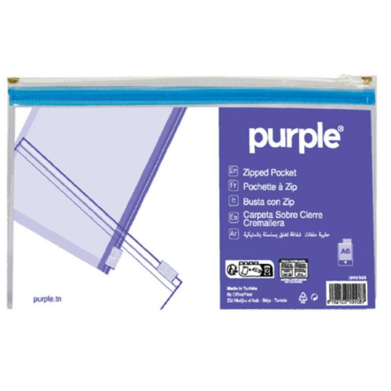 Pochettes à Zip A6 Purple.