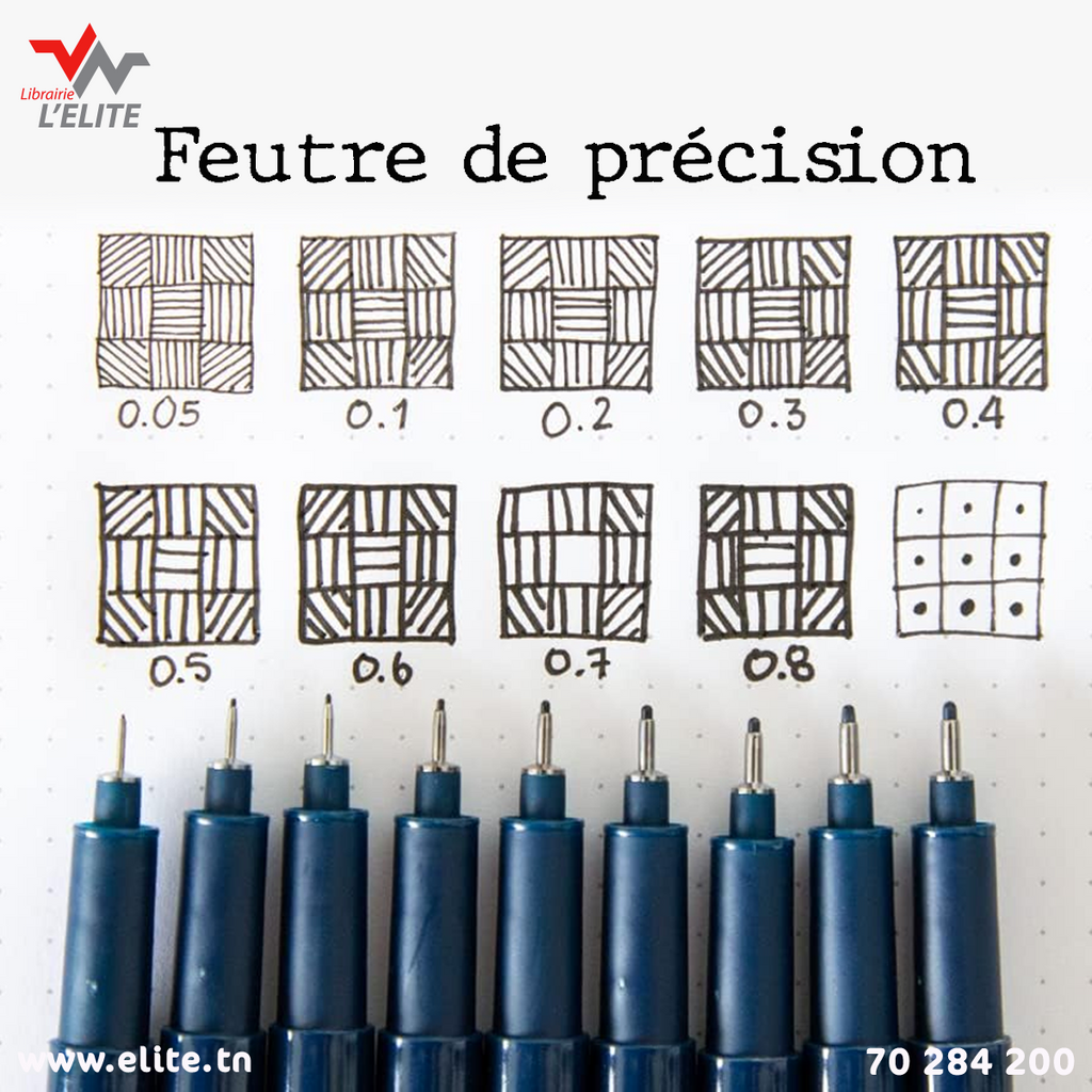 FEUTRE EDDING DE PRECISION 0.3 NOIR