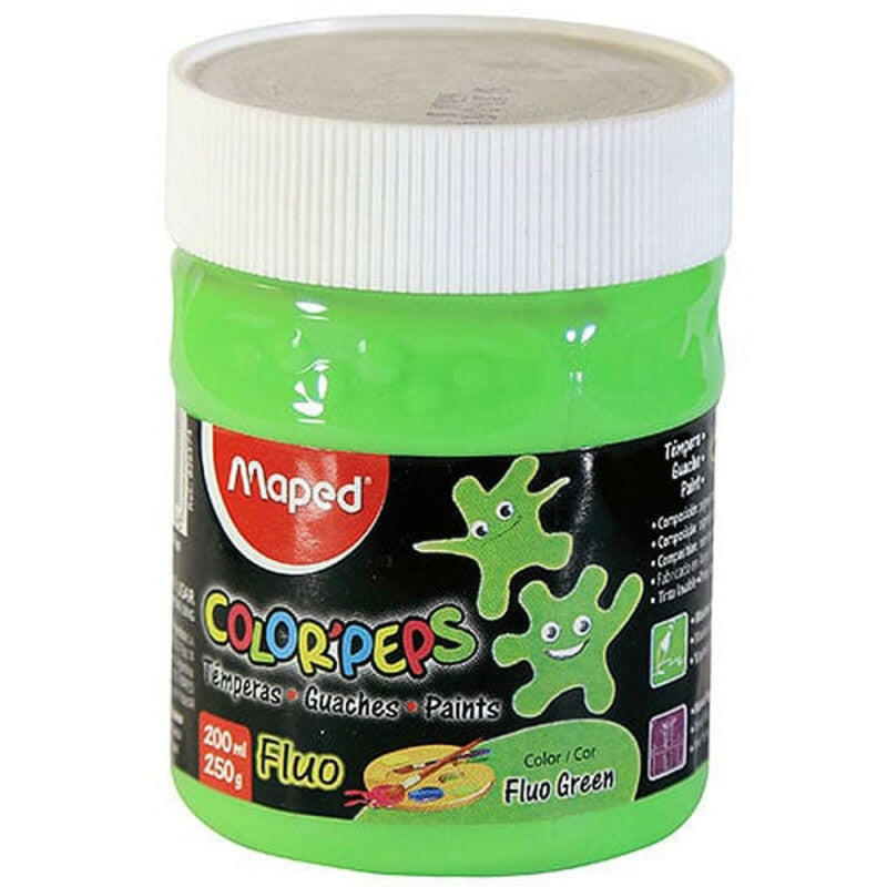 Pot de Gouache Color'Peps 200ml - Vert Fluo (Maped).