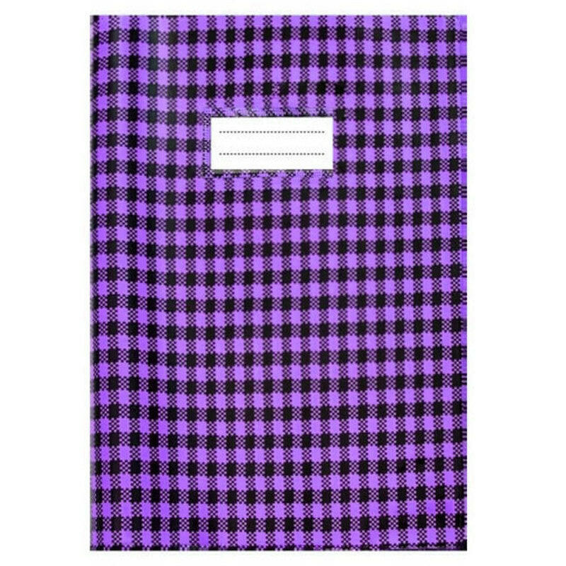 Protège-Cahier En PVC Vichy 17x22 cm, Violet - Purple.