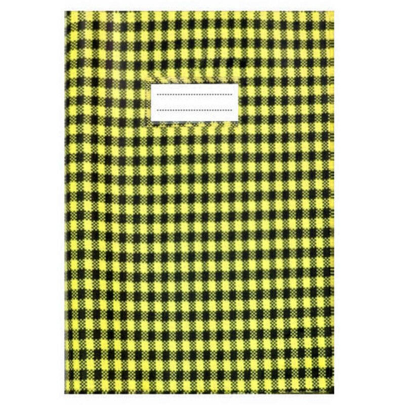 Protège-Cahier En PVC Vichy A4, Jaune - Purple.