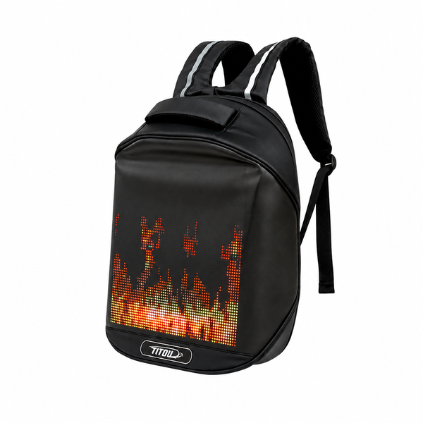 SAC à DOS à LED personnalisable NOIR- TITOU
