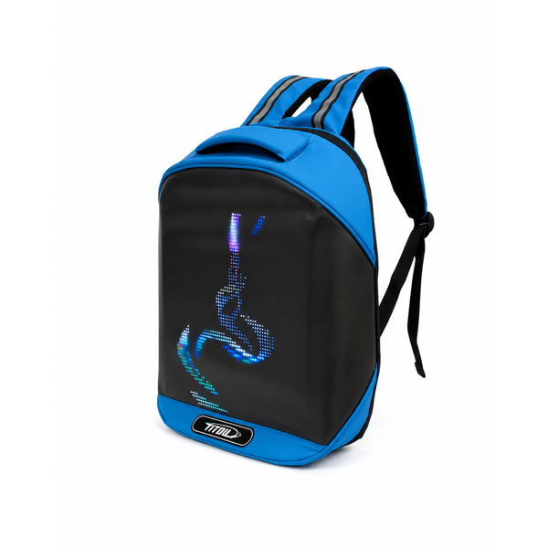 SAC à DOS à LED personnalisable BLEU- TITOU