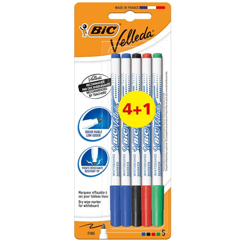 BIC - Marqueurs TABLEAU VELLEDA FINE (5 pièces).