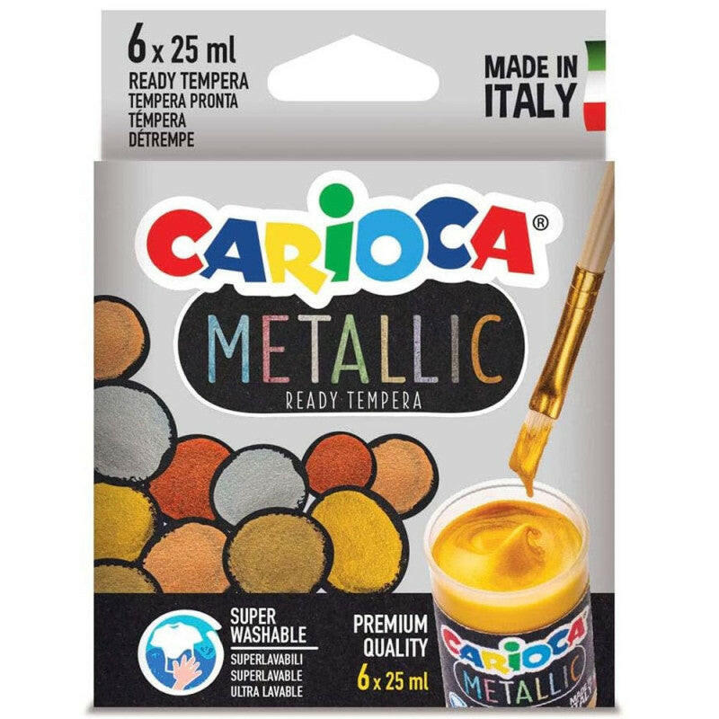 Set De 6 Gouache Métalliques 6x25ml - Carioca.