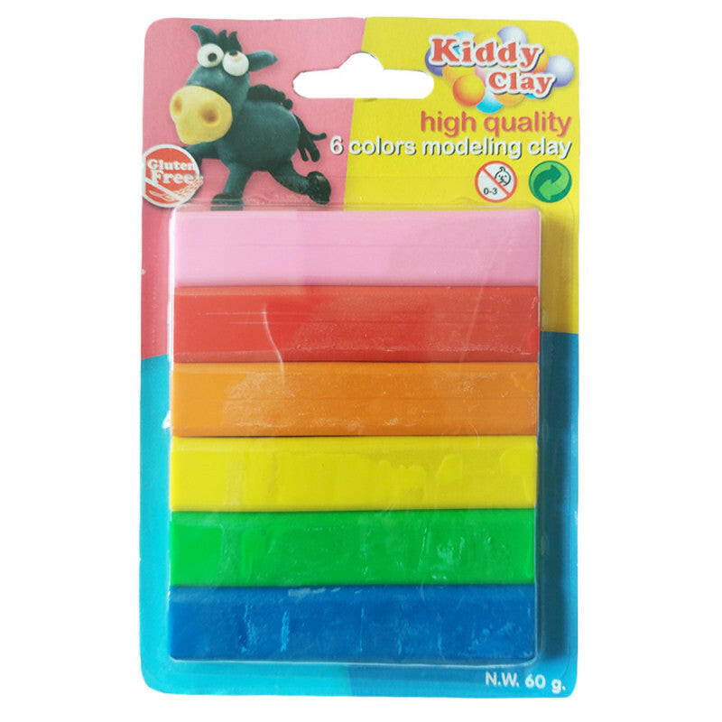 Set de 6 Pâtes à Modeler - Kiddy Clay.