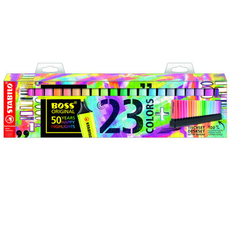 Set De Bureau 23 Surligneurs - Stabilo Boss Original