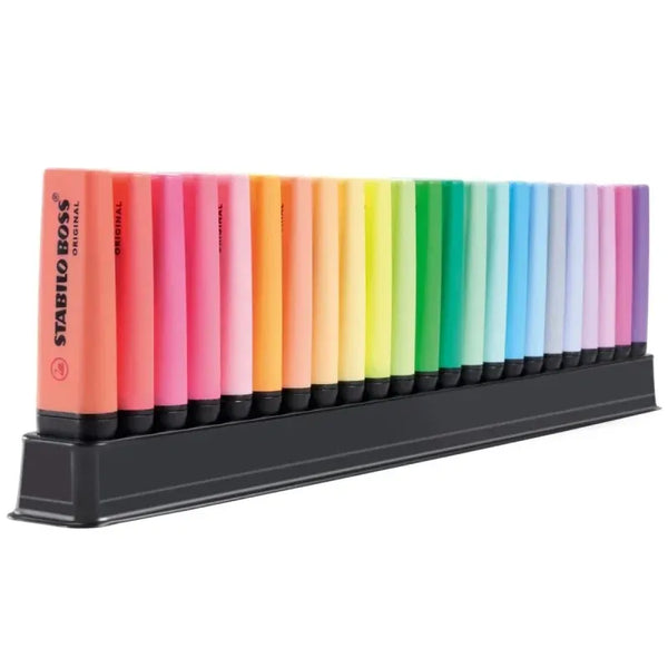 Set de bureau de 23 surligneurs STABILO BOSS Original.