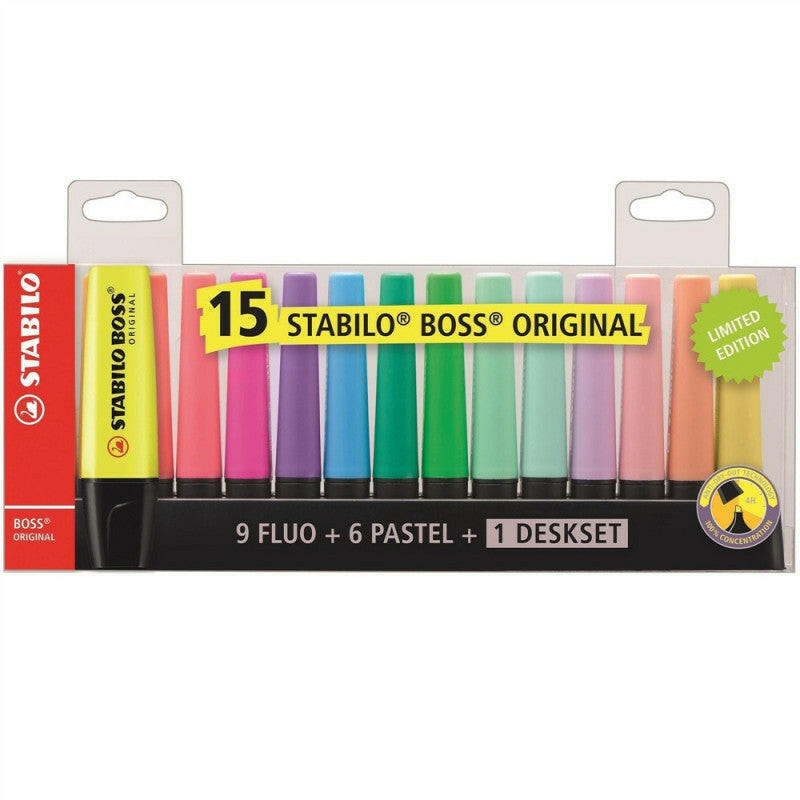 Set de 15 Highlighter BOSS ORIGINAL -  STABILO®.