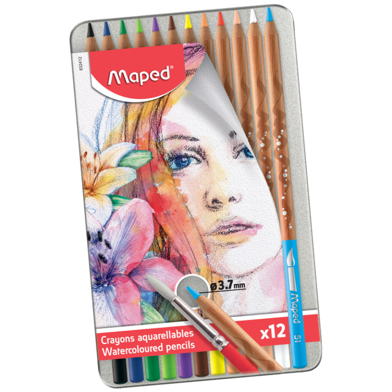 Maped - Crayon Couleur Aquarelle 12/18