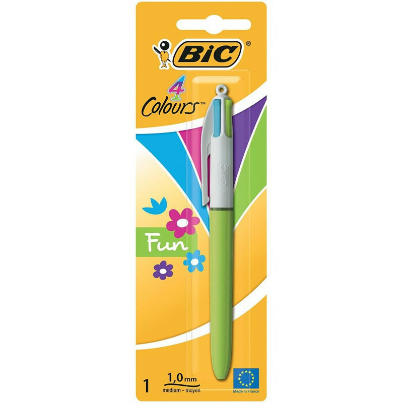 BIC - Stylo à Bille 4 Couleurs Fun.