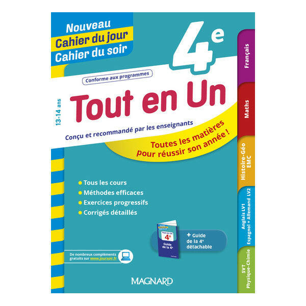 Tout en Un 4ème - Nouveau Cahier Jour Soir.