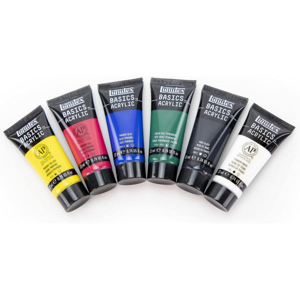Liquitex - 6 Colors x 22ml Basics Acrylic Paint Tube Set